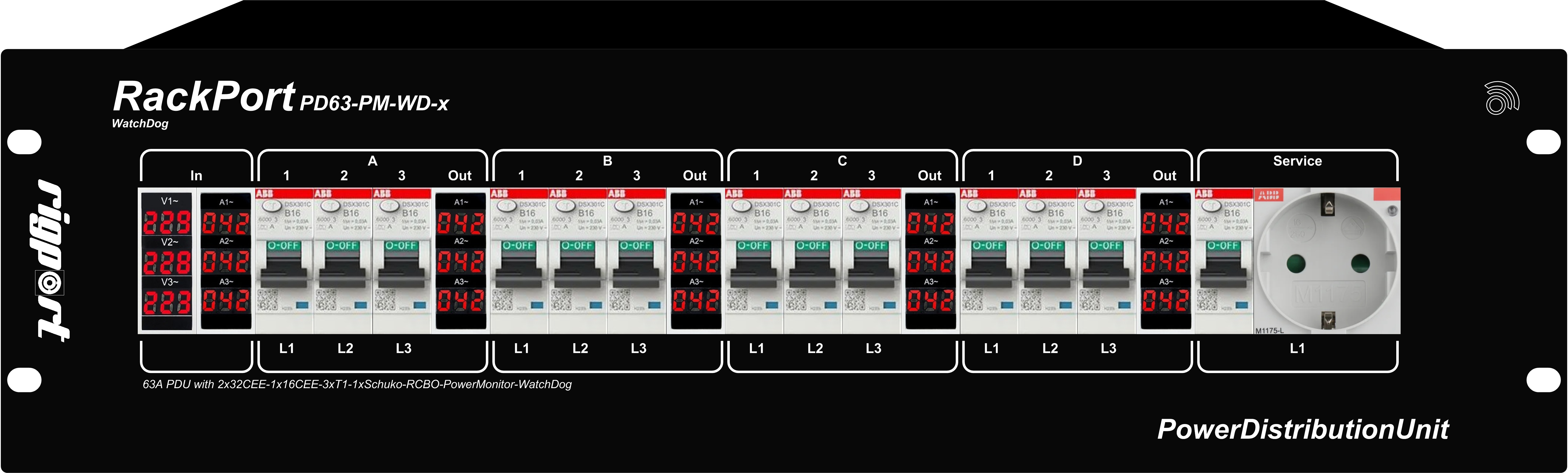 RackPort PD63-PM-WD-x
